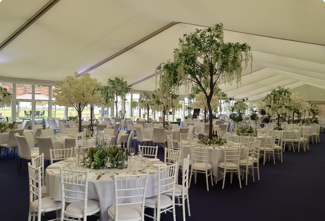 Chester Race Course event decorations for Graduation Ball
