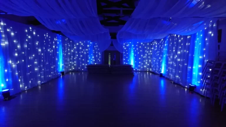 Room draping and lighting effects are the perfect way to completely transform your wedding venue into a stunning multifunctional backdrop