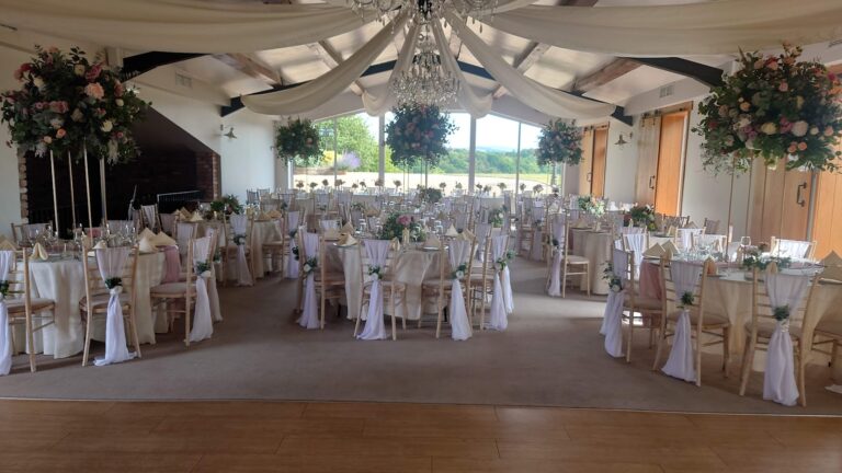 Hyde Bank Farm wedding decorations and venue dressing