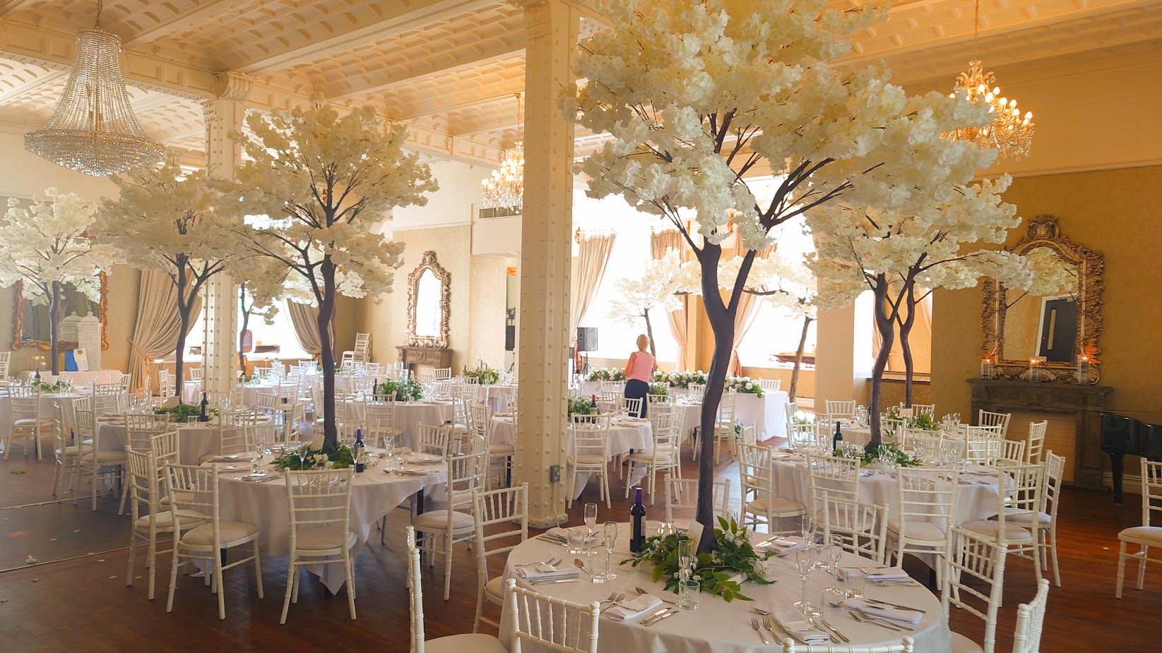 Blossom tree wedding decor in Liverpool
