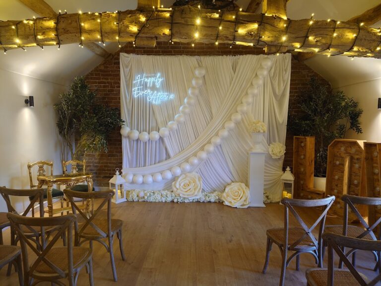 Wedding ceremony backdrop