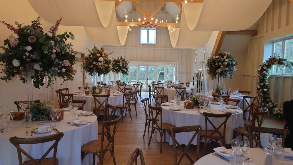 Wedding table centrepieces 