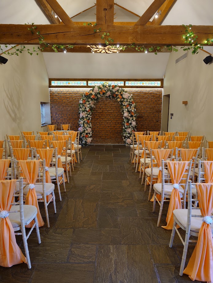 Wedding venue dressing at the Cock O Barton