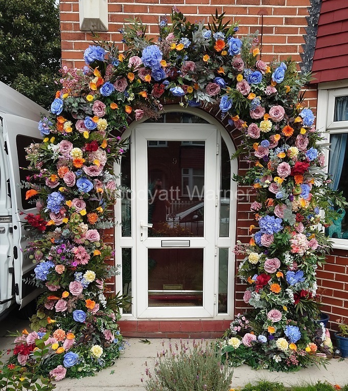 Summer floral door arch