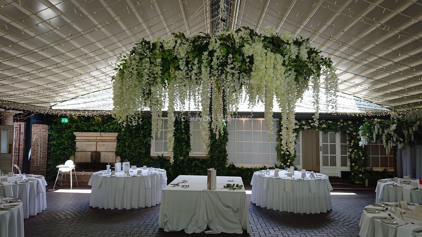 Suspended wisteria display