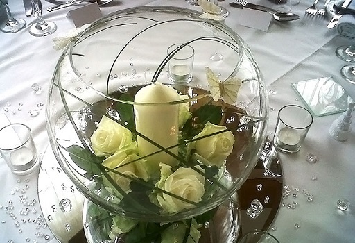 wedding table centrepiece fish bowl