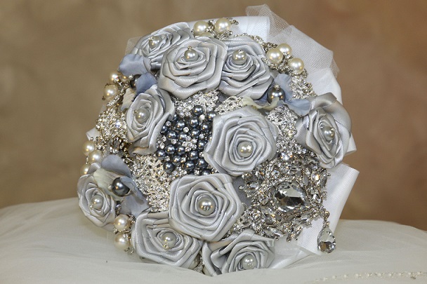 Silver Bridal bouquets