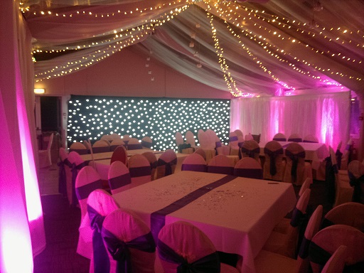 venue lighting and draping