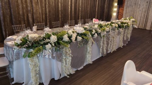 top table wedding flowers